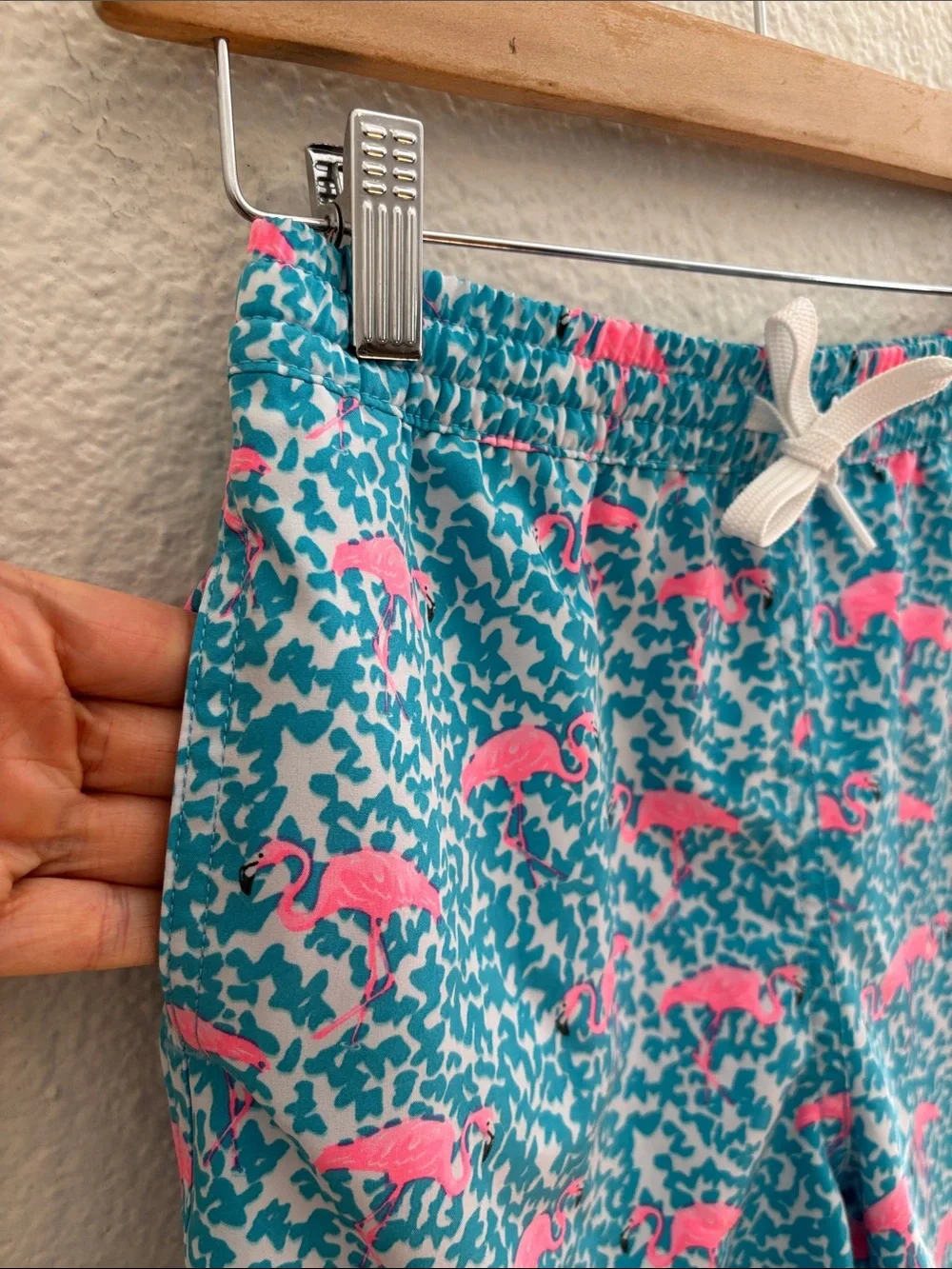 Chubbies Flamingo Print Swim Trunks Boys Youth Size Medium 10/12 Beach Pool